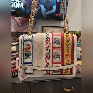 Tory Burch Floral Embroidered Women's Bag - Excellent Condition